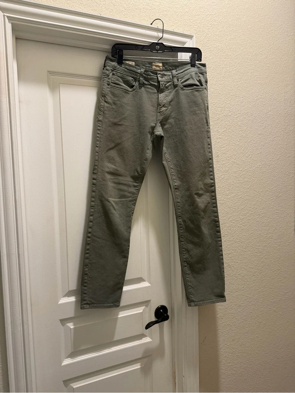 J. Crew Olive and Light Blue Slim Jeans